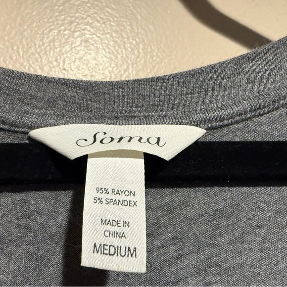 SOMA Jersey Knit Front Tie Maxi Dress Gray Pockets Sz medium - Picture 5 of 10